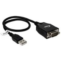 Hamlet XURS232 USB to serial port adapter seriële kabel Zwart 0,65 m USB Type-A DB-9