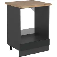 Vicco R-Line Ovenombouwkast – 60 cm, WB Eik Antraciet landhuis