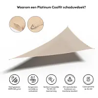 Platinum sun & shade Schaduwdoek Driehoek Coolfit Wit 570 X 400 X 400 Cm