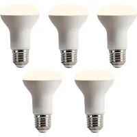 LUEDD Set van 5 E27 dimbare LED lampen R63 6.2W 520lm 2700K