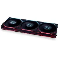 Lian Li UNI FAN TL LCD 120 ARGB Black -3-pack - 120mm - 62 CFM - 300 - 1900 RPM - 27 dBA - 1.6" LCD Scherm 400x400 - incl. controller - FDB - 4-pin PMW