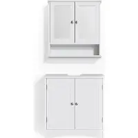 Vicco Badkamermeubel set Bianco, Wit, 2-delig