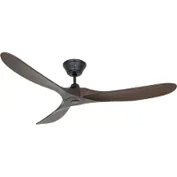CasaFan ECO GENUINO 152 MS-NB Plafondventilator 16.6 W (Ø x h) 1520 mm x 285 mm Zwart (mat) Met afstandsbediening, Met wintermodus