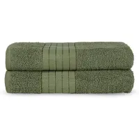 Good Morning Badstof Badlaken 100% Katoen 70x140cm - green - Set van 2
