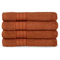 Good Morning Badstof Handdoek 100% Katoen 50x100cm - terra - Set van 4