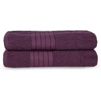 Good Morning Badstof Badlaken 100% Katoen 70x140cm - bordeaux - Set van 2