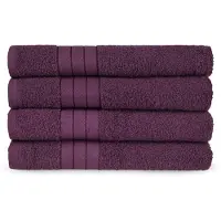 Good Morning Badstof Handdoek 100% Katoen 50x100cm - bordeaux - Set van 4