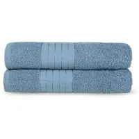 Good Morning Badstof Badlaken 100% Katoen 70x140cm - blue - Set van 2