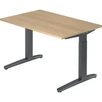 Hjh OFFICE PRO XTRA XB 12 GG - 120x80 Eiken Tafelhoogte I In hoogte verstelbaar