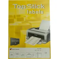 Topstick TOP STICK Universal-Etiketten, 99,1 x 38,1 mm, weiá