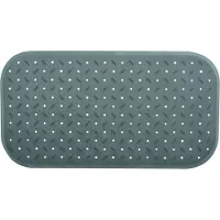 MSV Douche/bad anti-slip mat badkamer - rubber - donkergrijs - 36 x 65 cm - Badmatjes
