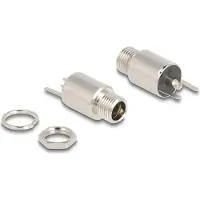 DeLOCK Connector DC 5.5 x 2.1 mm female bulkhead soldering version - round 20 V / 9 A