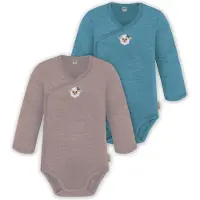Normani Rompertje/body blauw / gemengde kleuren / rosa