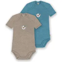 Normani Rompertje/body 'Tauranga' beige gemêleerd / blauw gemêleerd