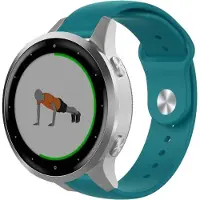 Strap-it Siliconen bandje geschikt voor Garmin Vivoactive 4s / Garmin Vivomove 3s / Garmin Venu 2s bandje - Sport bandje met druksluiting - Groen / Dennengroen