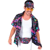 Widmann Shirt jaren 80 funky fashion zwart