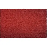 Karat Deurmat Kokos - Voor Binnen en Buiten - Deurmat van Kokos - Vuilvangmat voor Voordeur - Antislip - Voetschraper - Schoonloopmat Naturel - Rood - 17 mm - 40 x 60 cm