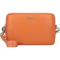 Mandarina Duck Leren Schoudertas Mellow Leather Crossbody Camera Bag Marmalade Oranje