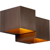 QAZQA Moderne wandlamp donkerbrons 2-lichts - Transfer Double