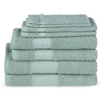 Good Morning Badgoedset 100% katoen - olive green - 8 delig