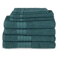 Good Morning Badgoedset 100% katoen - dark green - 8 delig