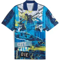 Puma Tricot 'Manchester City FtblNRGY+ Retro' blauw / aqua / geel / wit