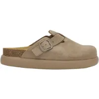 Scholl Klomp Women Fae Chunky Suede Q Dark Beige-Schoenmaat 42