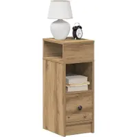 vidaXL Nachtkastjes 2 st met lade 25x31x66 cm artisanaal eikenkleurig