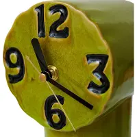 HK Living Retro keramische klok 18 cm Olive