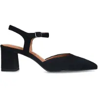 No Stress Zwarte suède slingbacks | Maat 36