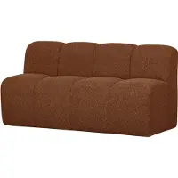 Woood Mojo Eetbankje Met Rugleuning 164 cm Mojo - Bouclé - Roest Bruin