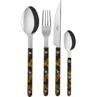 Sabre Bistrot Bestekset 24 Stuks Tortoise Faux - Besteksets Roestvrijstaal Faux Tortoise - 2350-024-0007