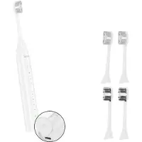Hoco Elektrische Tandenborstel - Wit - Inclusief 4 opzetborstels - Oplaadbaar via USB-C