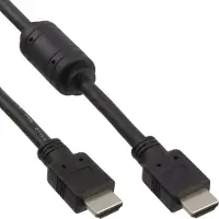 InLine HDMI kabel, HDMI High Speed, male / male, zwart, met ferriet, 5m