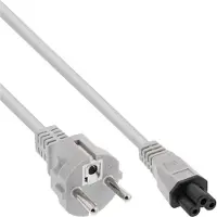 InLine - Câble d'alimentation - power CEE 7/7 (P) pour IEC 60320 C5 - 50 cm - gris