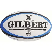 Gilbert Rugbybal Match Omega Blauw / Zwart - Maat 4