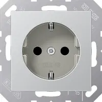 JUNG A1520AL Wandcontactdoos Inzetstuk 1-voudig Aluminium 1 stuk(s)