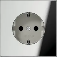 JUNG GCR 1520 KI. Type stopcontact: CEE 7/3. Kleur: Chroom, Materiaal: Metaal. Ingangsspanning: 250 V, Stroomsterkte (maximaal): 16 A. Breedte: 70 mm, Hoogte: 70 mm (GCR1520KI)