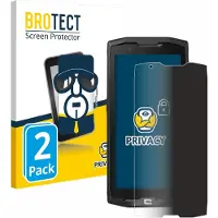 BROTECT - privacy screenprotector voor Crosscall Core X4 - Folie Beschermfolie Blauwlichtfilter 2 Stuks