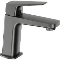 Deante wastafelmengkraan, staand model, titanium, messing, ecologisch, design