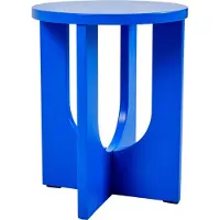 En.casa Bijzettafel Kysdajore rond 50x40 cm koningsblauw []