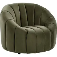 Beliani MALUNG - Fauteuil - Donkergroen - Fluweel