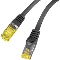 Lanberg PATCHCORD KAT.6A S/FTP LSZH CU 0.5M CZARNY FLUKE PASSED LANBERG
