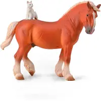 Collecta Sammeln Sie die Zugpferd- und Katzenfigur