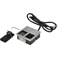 Sonstiges PLAZA 2 USB-stopcontactmodule, roestvrij staal, geborsteld - Schuko, 1-voudig en 2-voudig met USB