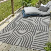 Muratap Berlin outdoor japandi - vloerkleed binnen en buiten laagpolig tapijt tuin- 120x170 cm