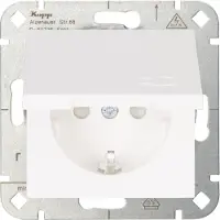 Enzo Kopp HK07 PURE mat wit inbouw stopcontact RA met deksel + kinderbeveiliging - 4624150