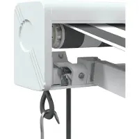 vidaXL Luifel uittrekbaar 3,5x2,5 m stof en aluminium antraciet en wit