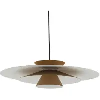 LUCANDE Hanglamp Livie, dimbaar, crème / amber, Woon-/ Eetkamer, Modern