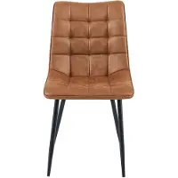 Benoa Lucille cognackleurige eetkamerstoel, 4 stuks per doos (set van 4)
